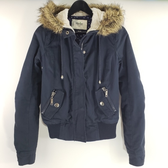 Papaya Jackets & Blazers - Papaya Faux Fur Hooded Jacket Juniors Size M